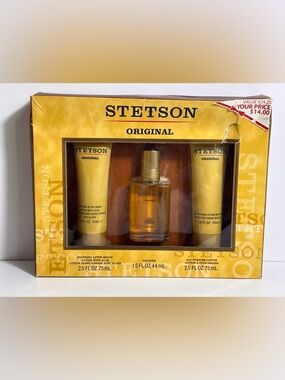 VTG Stetson Original Men Gift Set Cologne After Shave Lotion Birthday Father Day